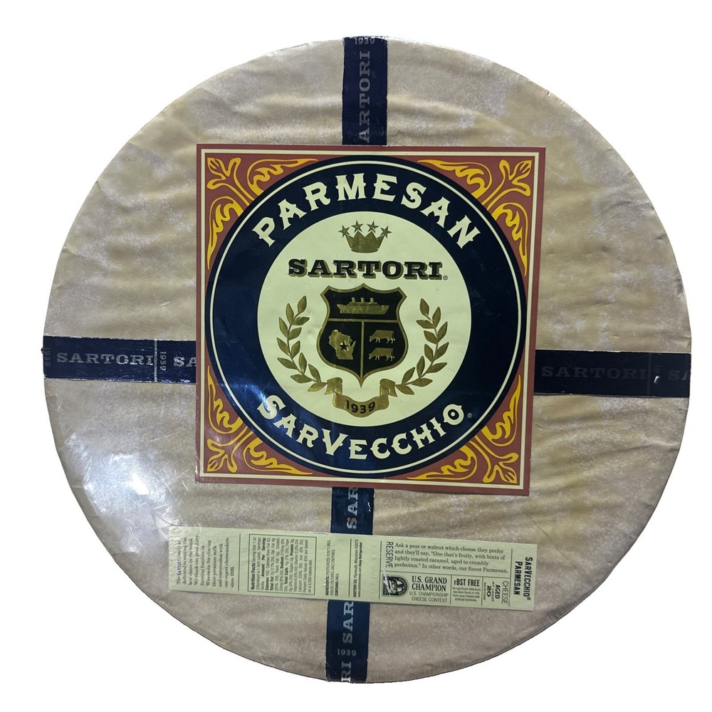 Sartori Parmesan Sarvecchio Wheel Display Prop Decoration Realistic Deli Wine Ad